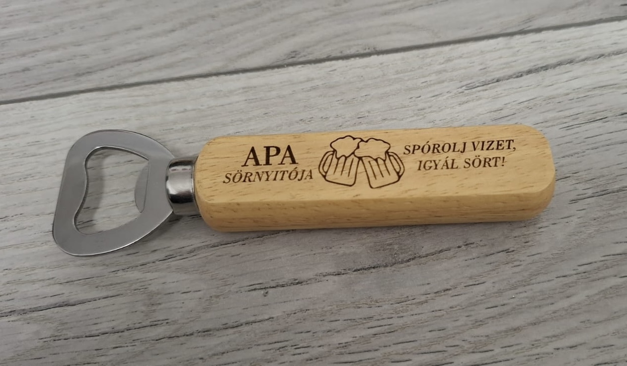 Személyre szabható sörnyitó