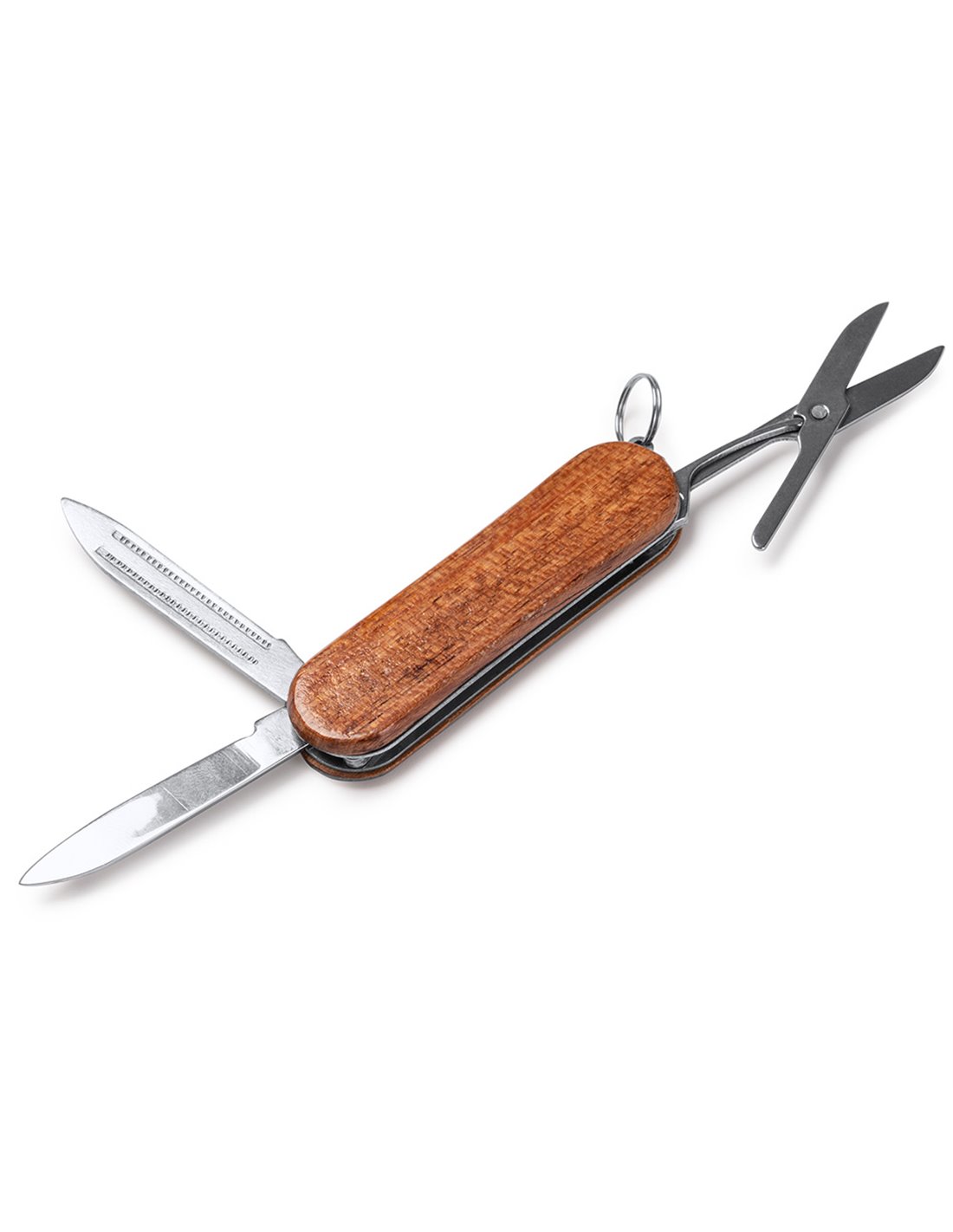 Briceag Mini Multifuncțional cu Mâner din Lemn
