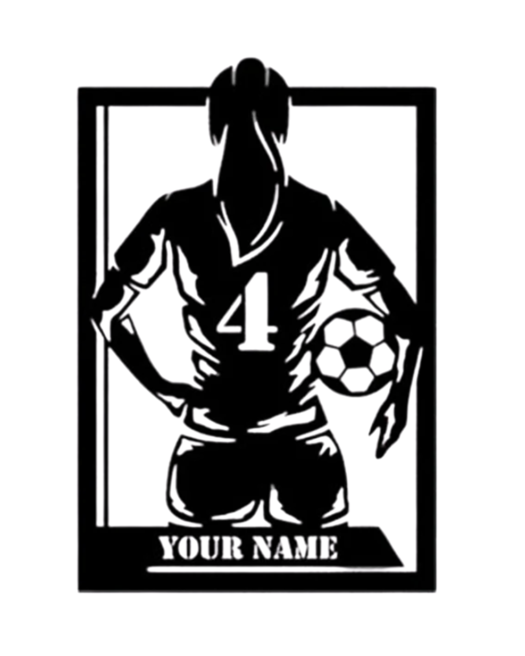 Decorațiune de perete personalizabilă cu tematică fotbalistică