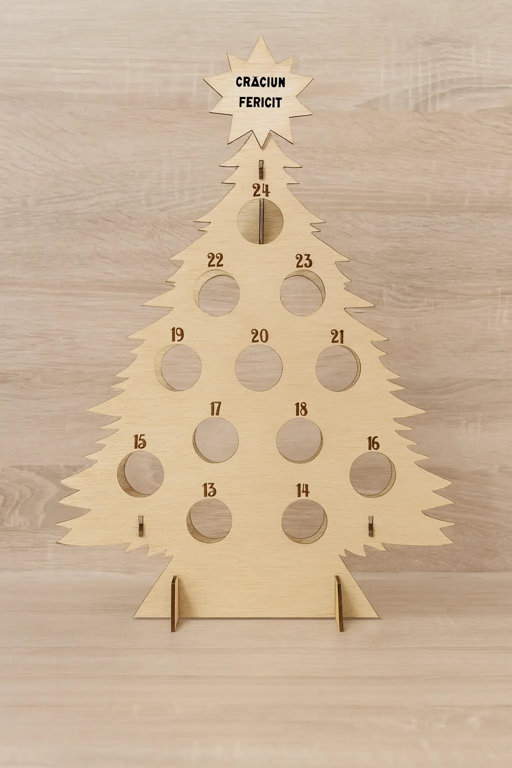 Calendar Advent din lemn pentru bere