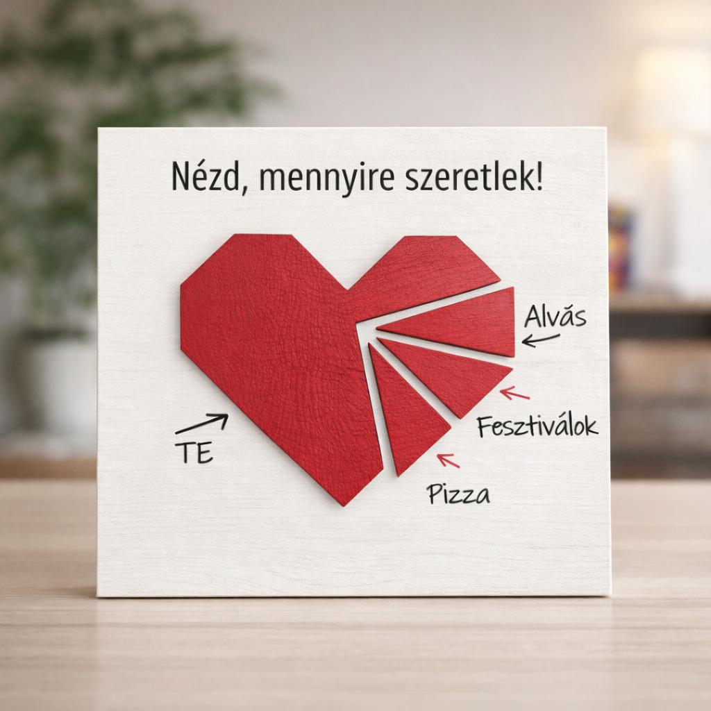 Decorațiune 3D inimă personalizată pentru cupluri
