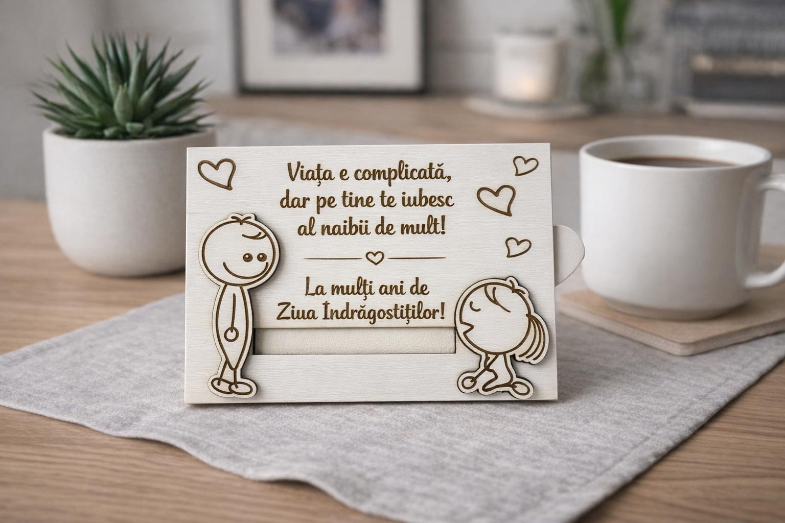 Cadou amuzant de Valentine’s Day din lemn AM01